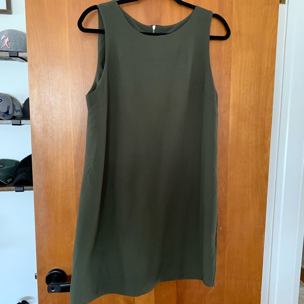 Olive tank shift dress